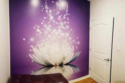 wall graphics spa center flower